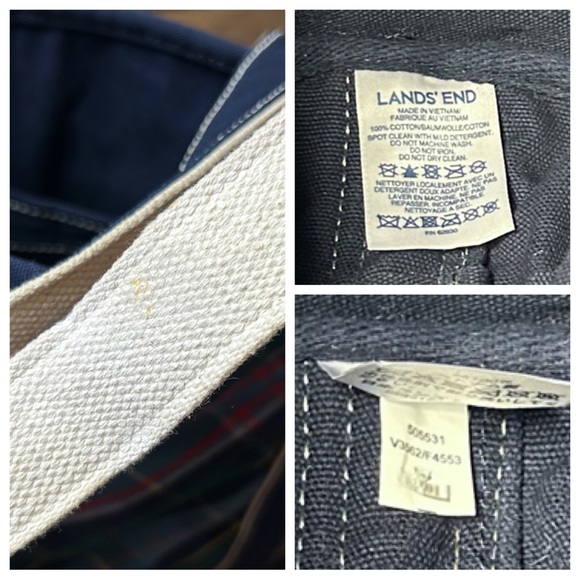 Lands End Canvas Open Tote Bag & Wristlet - Picture 10 of 16